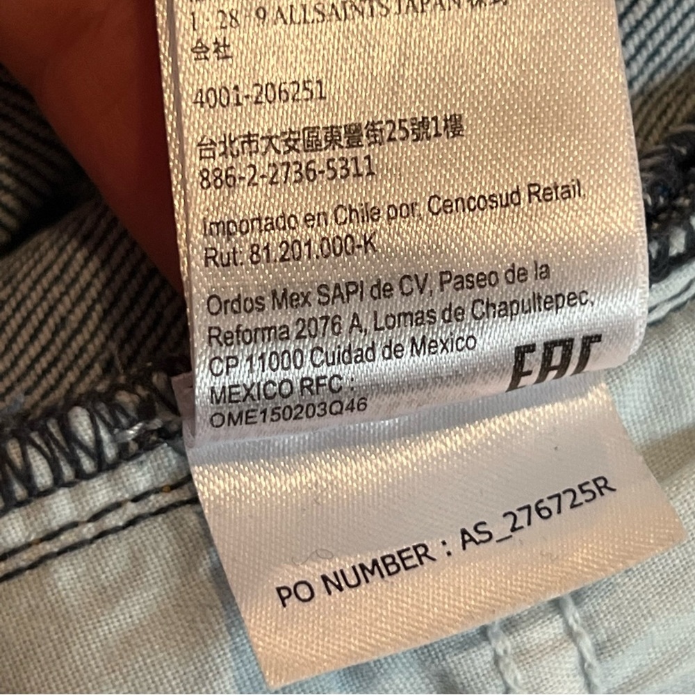 All Saints "Grace" Blue Mid Rise Skinny Jeans US 27 ($199) - Picture 7 of 8